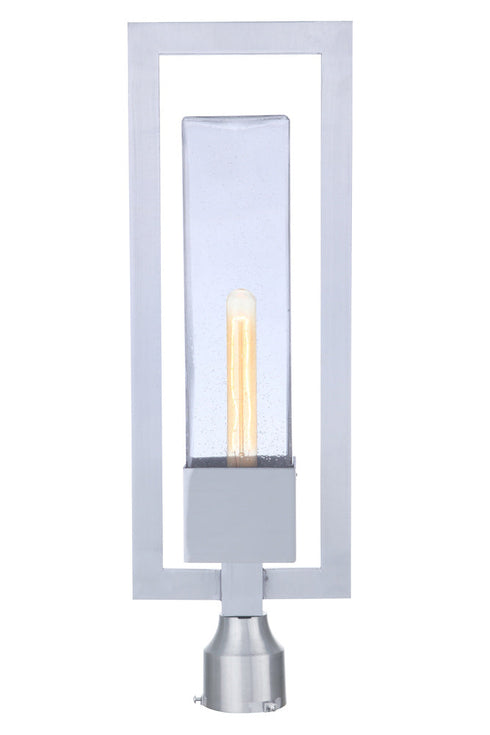 Craftmade Perimeter 1 Light Large Outdoor Post Mount in Satin Aluminum Model: ZA4025-SA