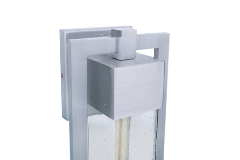 Craftmade Perimeter 1 Light Large Outdoor Wall Lantern in Satin Aluminum Model: ZA4024-SA