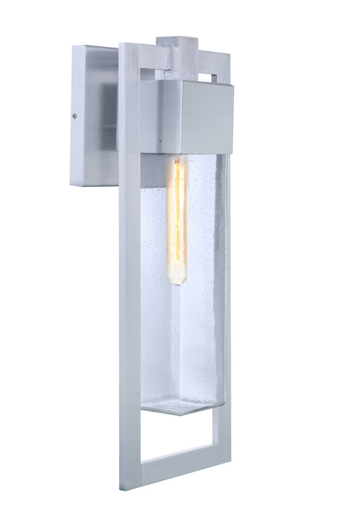 Craftmade Perimeter 1 Light Large Outdoor Wall Lantern in Satin Aluminum Model: ZA4024-SA