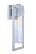 Craftmade Perimeter 1 Light Large Outdoor Wall Lantern in Satin Aluminum Model: ZA4024-SA