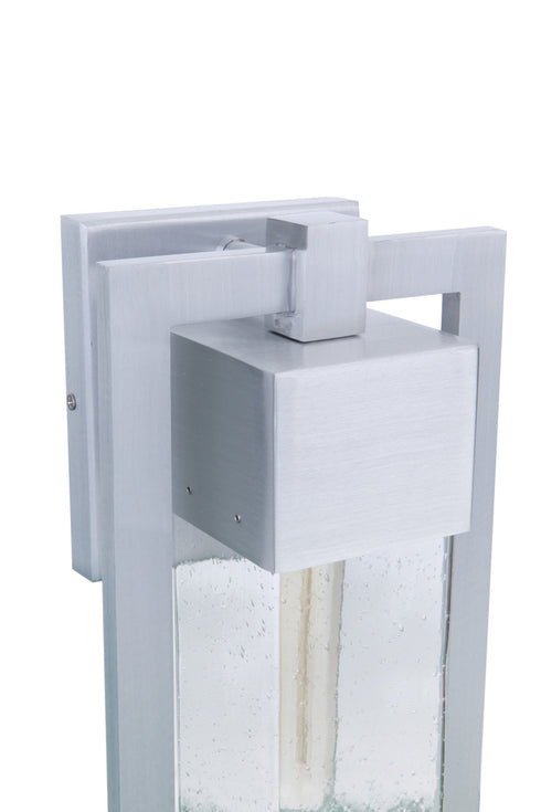 Craftmade Perimeter 1 Light Large Outdoor Wall Lantern in Satin Aluminum Model: ZA4024-SA