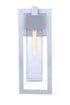 Craftmade Perimeter 1 Light Large Outdoor Wall Lantern in Satin Aluminum Model: ZA4024-SA