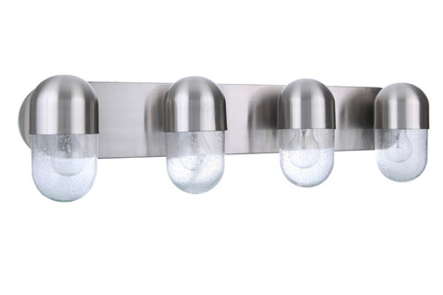 Craftmade Pill 4 Light Vanity in Brushed Polished Nickel Model: 55004-BNK