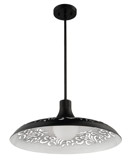 Craftmade Pocco 1 Light Pendant in Flat Black Model: P965FB1