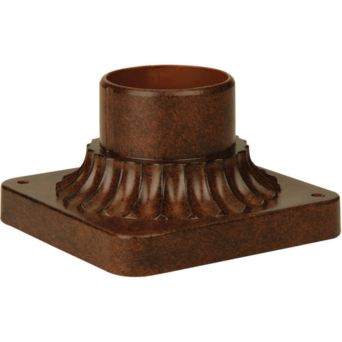Craftmade Post Adapter Cast Post Adapter Base for 3 Inch Post Tops in Aged Bronze in Aged Bronze Textured Finish Model: Z200-AG