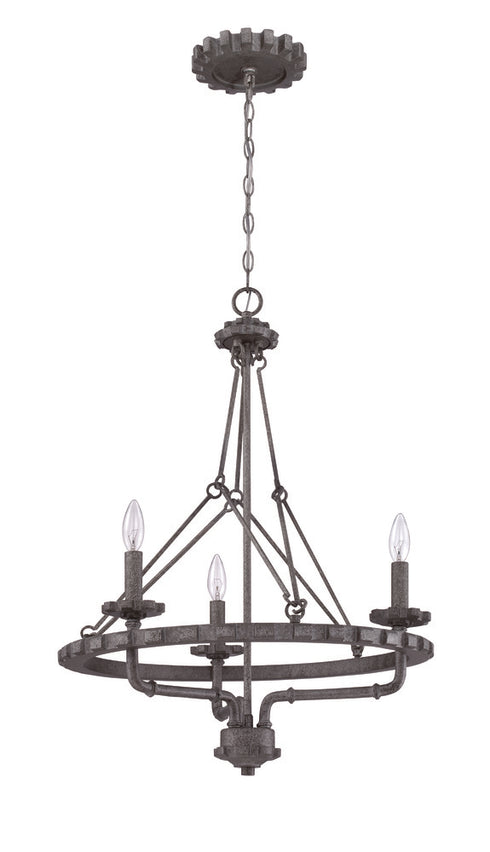 Craftmade Prime 3 Light Foyer in Aged Galvanized Finish Model: 38633-AGV