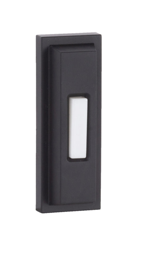 Craftmade Push Button-Surface Mount Rectangle Surface Mount Pushbutton in Flat Black Finish Model: PB5005-FB