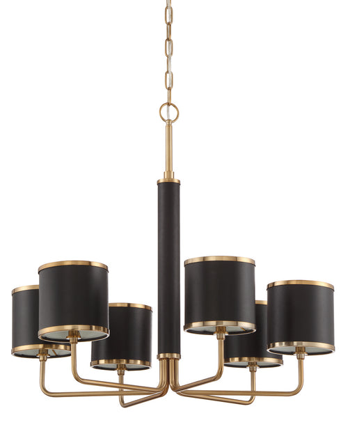 Craftmade Quinn 6 Light Chandelier in Satin Brass Finish Model: 48826-SB
