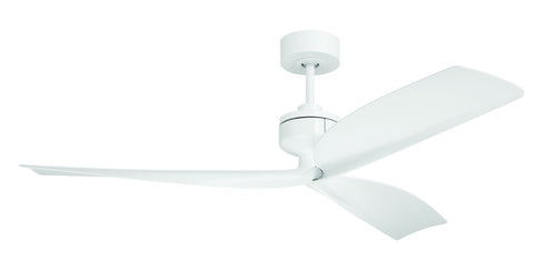 Craftmade Rafiki 52 Inch Ceiling Fan With Blades & No Light Kit Damp Rated in Flat Black Finish Model: RFK52FB3