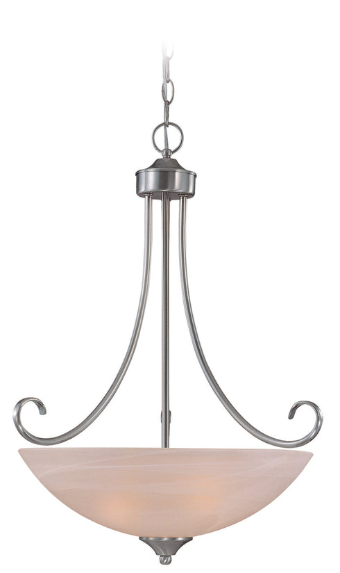 Craftmade Raleigh 3 Light Inverted Pendant in Satin Nickel Finish Model: 25323-SN