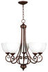 Craftmade Raleigh 5 Light Chandelier in Oiled Bronze Finish Model: 25325-OLB-WG