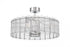 Craftmade Reveal Fandelier 24 Inch Reveal in Chrome With Clear Acrylic Blades Model: RVL28CH4