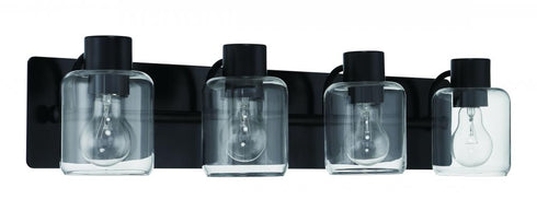 Craftmade Rori 4 Light Vanity in Flat Black Model: 17728FB4