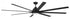 Craftmade Rush 84 84 Inch Rush in Flat Black With in Flat Black Blades Model: RSH84FB8