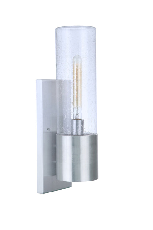 Craftmade Sabre 1 Light Outdoor Medium Wall Lantern With LED Accent in Satin Aluminum Model: ZA3910-SA-LED