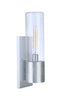 Craftmade Sabre 1 Light Outdoor Medium Wall Lantern With LED Accent in Satin Aluminum Model: ZA3910-SA-LED