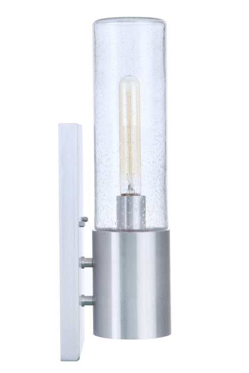 Craftmade Sabre 1 Light Outdoor Medium Wall Lantern With LED Accent in Satin Aluminum Model: ZA3910-SA-LED