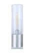 Craftmade Sabre 1 Light Outdoor Medium Wall Lantern With LED Accent in Satin Aluminum Model: ZA3910-SA-LED