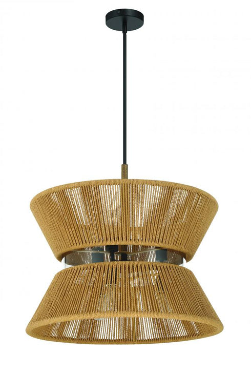 Craftmade Serena 6 Light Pendant in Chrome Walnut in Chrome / Walnut Finish Model: 58596-CHWAL