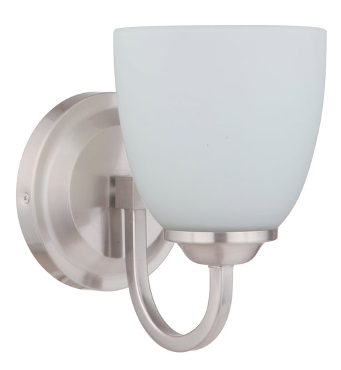 Craftmade Serene 1 Light Wall Sconce in Brushed Polished Nickel Finish Model: 49901-BNK-WG