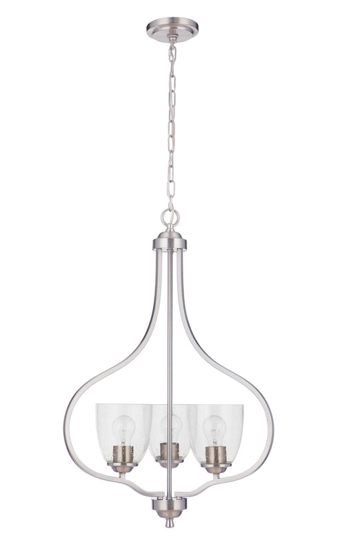 Craftmade Serene 3 Light Foyer in Brushed Polished Nickel Finish Model: 49933-BNK