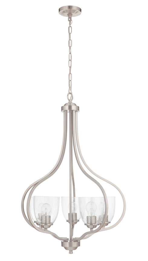 Craftmade Serene 5 Light Foyer in Brushed Polished Nickel Finish Model: 49935-BNK