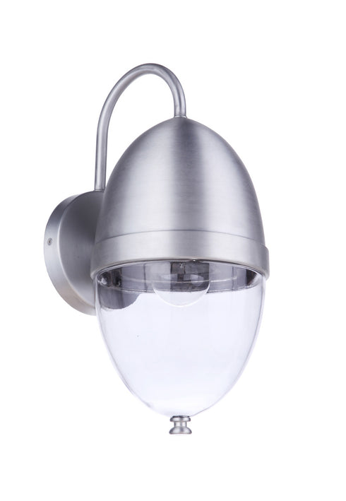 Craftmade Sivo 1 Light Medium Outdoor Wall Lantern in Satin Aluminum Model: ZA3524-SA