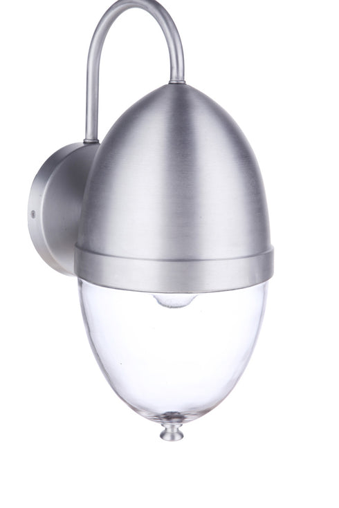 Craftmade Sivo 1 Light Medium Outdoor Wall Lantern in Satin Aluminum Model: ZA3524-SA