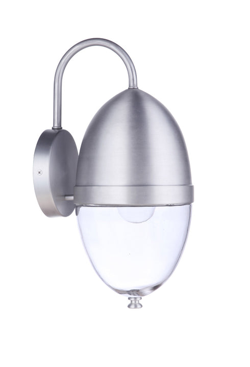 Craftmade Sivo 1 Light Medium Outdoor Wall Lantern in Satin Aluminum Model: ZA3524-SA