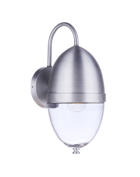 Craftmade Sivo 1 Light Medium Outdoor Wall Lantern in Satin Aluminum Model: ZA3524-SA