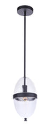Craftmade Sivo 1 Light Outdoor Pendant in Midnight Model: ZA3511-MN