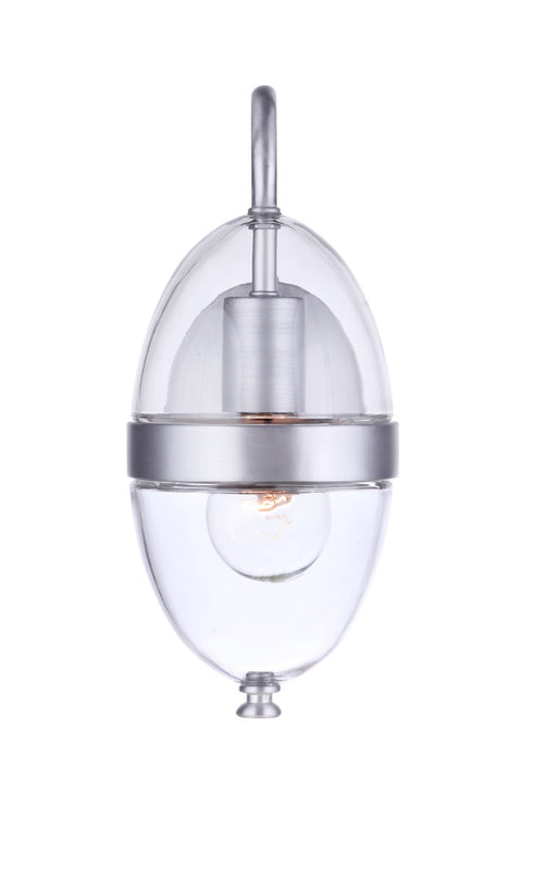 Craftmade Sivo 1 Light Small Outdoor Wall Lantern in Satin Aluminum Model: ZA3504-SA