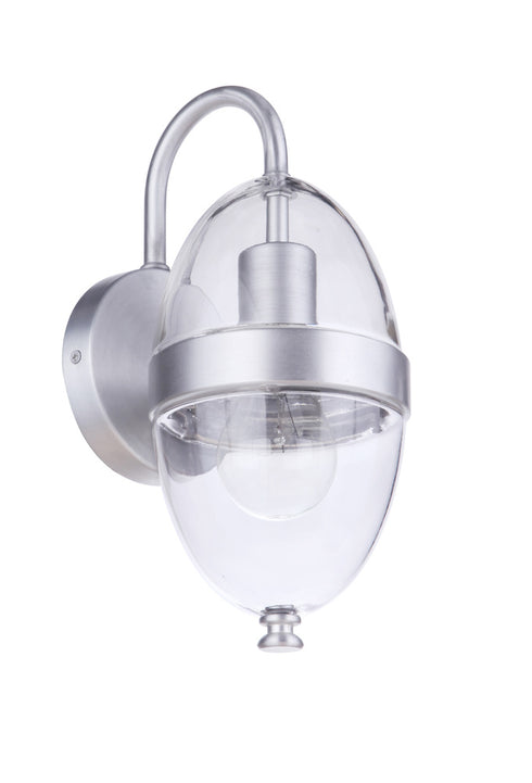 Craftmade Sivo 1 Light Small Outdoor Wall Lantern in Satin Aluminum Model: ZA3504-SA
