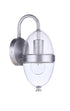 Craftmade Sivo 1 Light Small Outdoor Wall Lantern in Satin Aluminum Model: ZA3504-SA