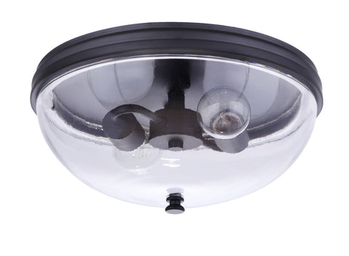 Craftmade Sivo 2 Light Outdoor Flush Mount in Midnight Model: ZA3537-MN
