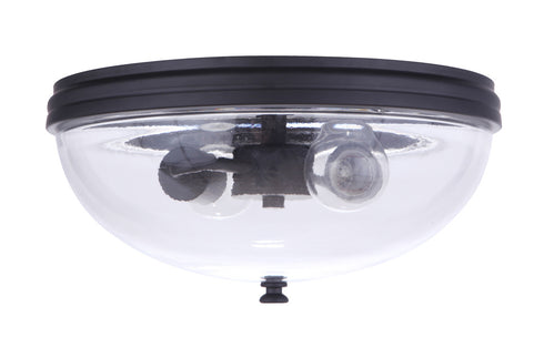 Craftmade Sivo 2 Light Outdoor Flush Mount in Midnight Model: ZA3537-MN
