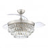 Craftmade Sofia 42 Hidden Blades 42 Inch Sofia in Brushed Polished Nickel With Clear Acrylic Blades Model: SOF42BNK3