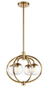Craftmade Solar Powered Piltz 4 Light Chandelier in Satin Brass Model: 45524-SB