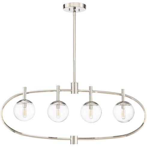 Craftmade Solar Powered Piltz 4 Light Island in Polished Nickel Model: 45574-PLN