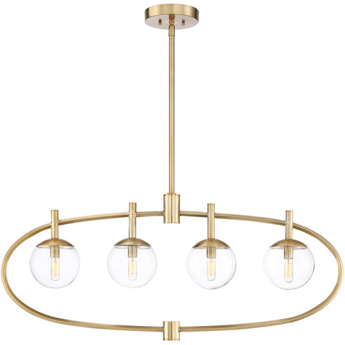Craftmade Solar Powered Piltz 4 Light Island in Polished Nickel Model: 45574-PLN
