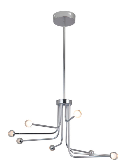 Craftmade Solis 8 Light 8 Arm LED Chandelier in Chrome Finish Model: 43028-CH-LED