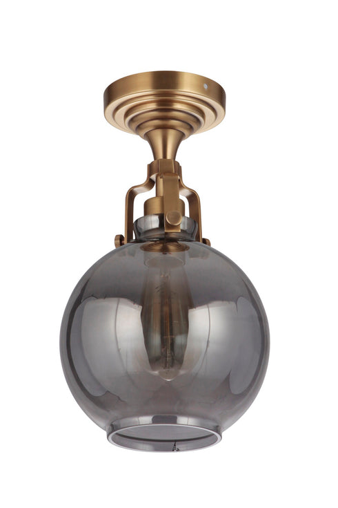 Craftmade State House 1 Light Semiflush in Vintage Brass Finish Model: X8308-VB