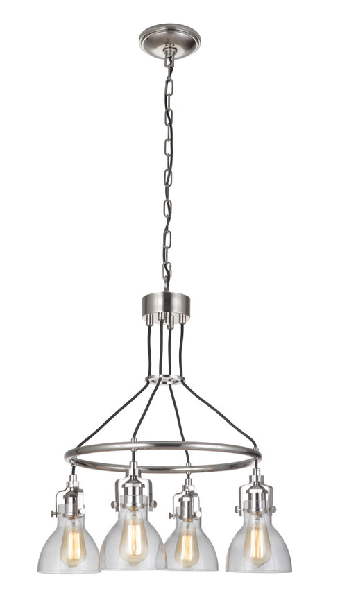 Craftmade State House 4 Light Chandelier in Polished Nickel Model: 51224-PLN
