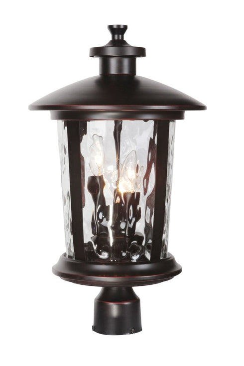 Craftmade Summerhays 3 Light Large Post Mount in Oiled Bronze Gilded Finish Model: Z7125-OBG