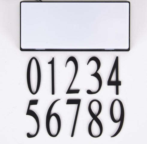 Craftmade Surface Mount Address Plaque Number 4 in Flat Black Finish Model: AP-4-FB