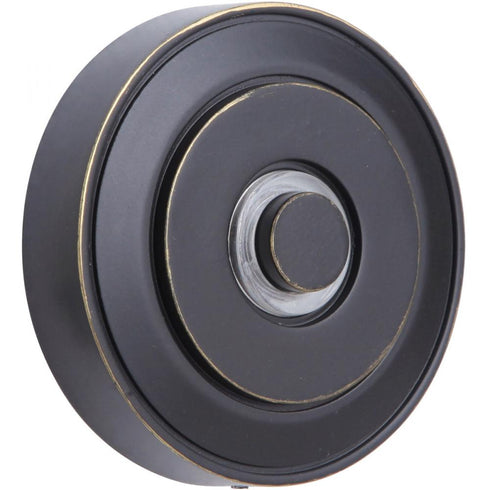 Craftmade Surface Mount LED Lighted Push Button Round LED Halo Light in Antique Bronze Model: PB5003-AZ