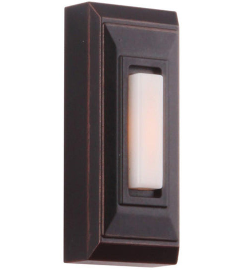 Craftmade Surface Mount LED Lighted Push Button Stepped Rectangle in Oiled Bronze Gilded Model: PB5007-OBG