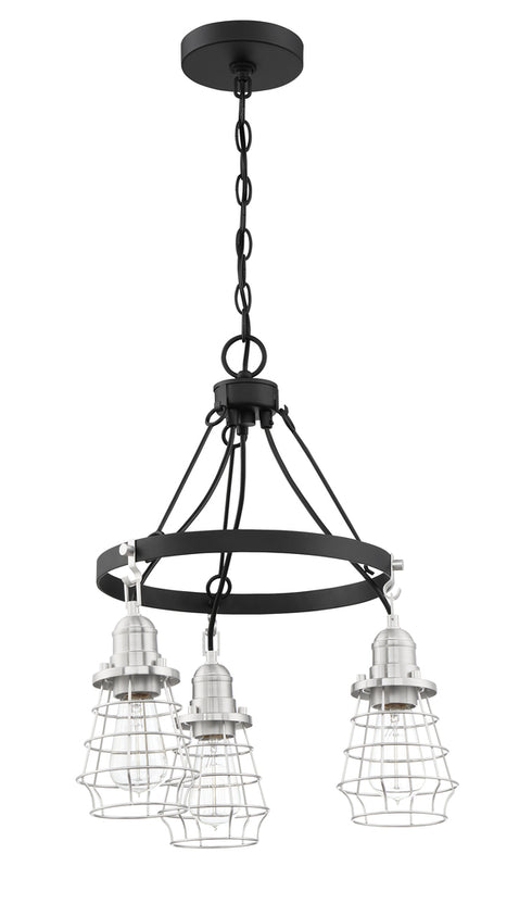 Craftmade Thatcher 3 Light Chandelier in Flat Black Finish Model: 50623-FB