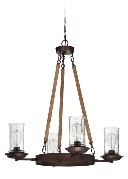 Craftmade Thornton 4 Light Up Chandelier in Aged Bronze Brushed Finish Model: 36124-ABZ