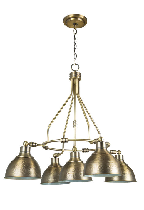 Craftmade Timarron 5 Light Down Chandelier in Aged Bronze Brushed Model: 35925-ABZ